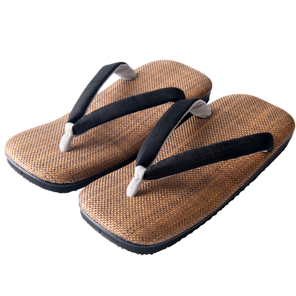 雪駄 黒麻花緒 【メンズ】|H5500|黒